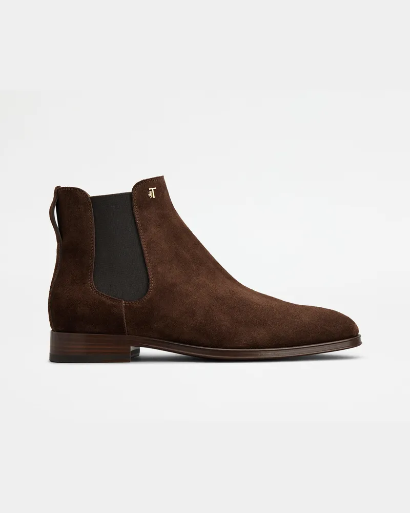 TOD'S Stiefeletten aus Veloursleder, BRAUN Shoes Braun