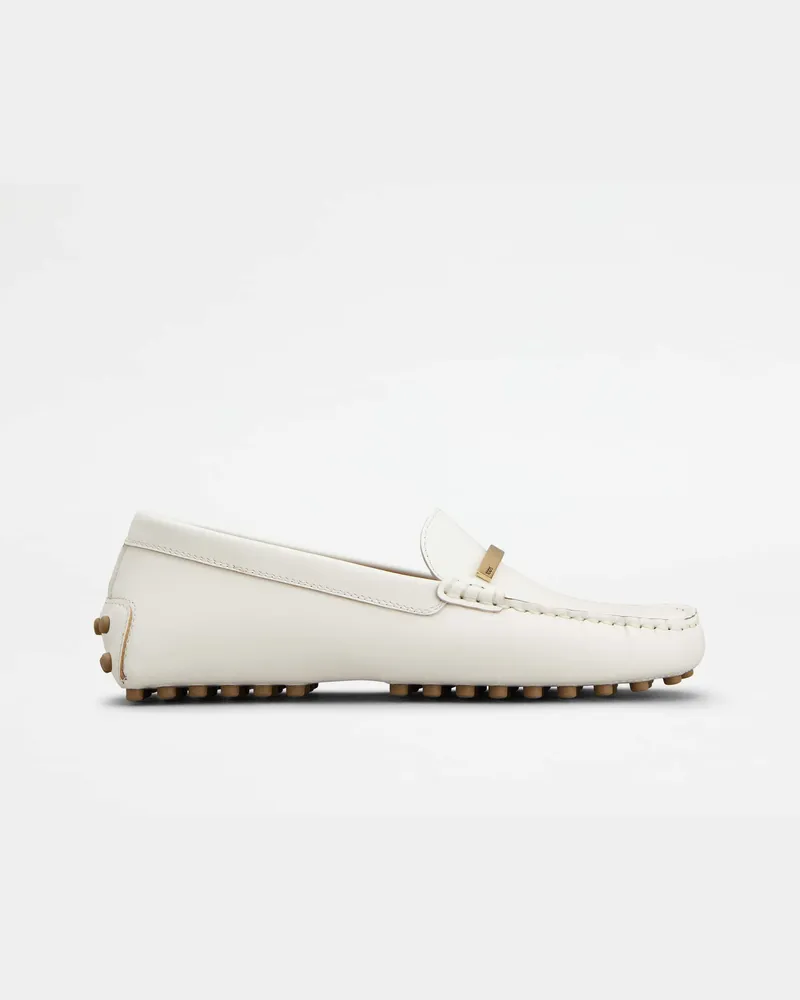 TOD'S Mokassins Gommino aus Leder, WEISS Shoes Weiss