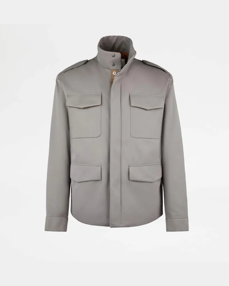 TOD'S Field Jacket aus Soft Touch-Mikrofaser, GRAU, XX - Coat / Trench Grau