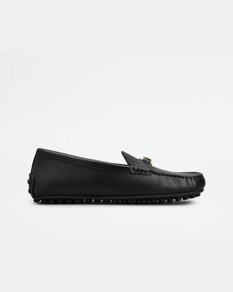 TOD'S Mokassins City Gommino aus Leder, SCHWARZ Shoes Schwarz