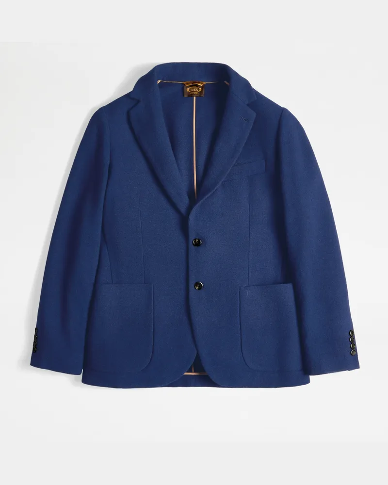 TOD'S Blazer aus Wolljersey und Kaschmir, BLAU Jackets Blau