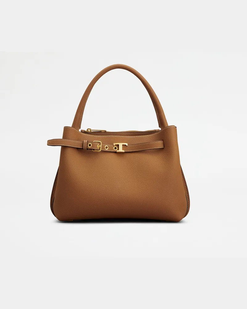 TOD'S Handtasche T Signature aus Leder Mini, BRAUN,  - Bags Braun