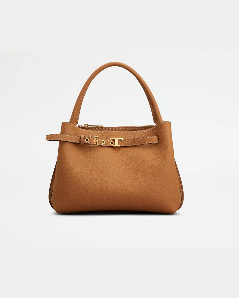 TOD'S Handtasche T Signature aus Leder Mini, BRAUN,  - Bags Braun