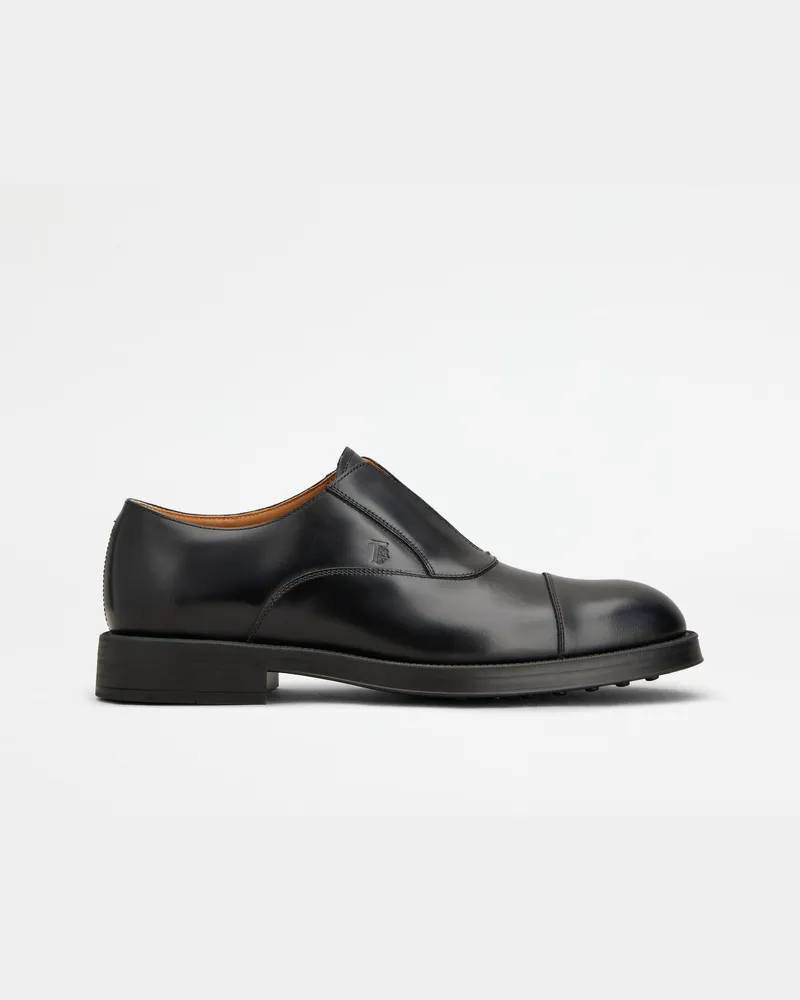 TOD'S Schnürschuhe aus Leder, SCHWARZ Shoes Schwarz