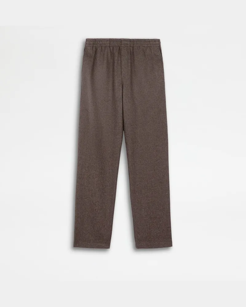 TOD'S Hose aus Wolle mit Tunnelzug, BRAUN, XX - Trousers Braun