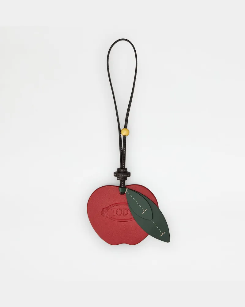 TOD'S Apfel-Charm aus Leder, BRAUN,ROT,  - Wallets Braun