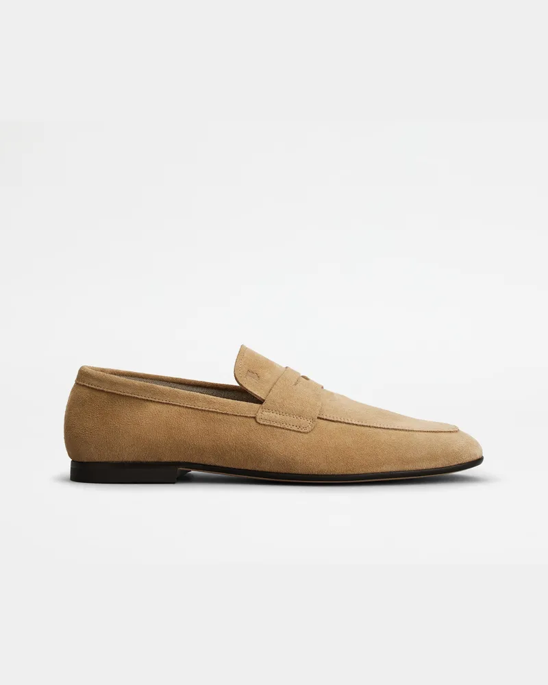 TOD'S Loafer Tod's aus Veloursleder, BEIGE Shoes Beige