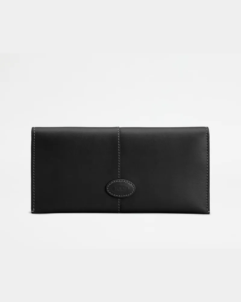 TOD'S Portemonnaie aus Leder, SCHWARZ,  - Wallets Schwarz