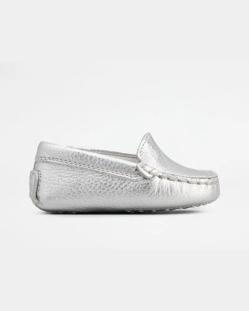 TOD'S Mokassins Gommino Junior aus Leder, SILBER Junior Shoes Silber