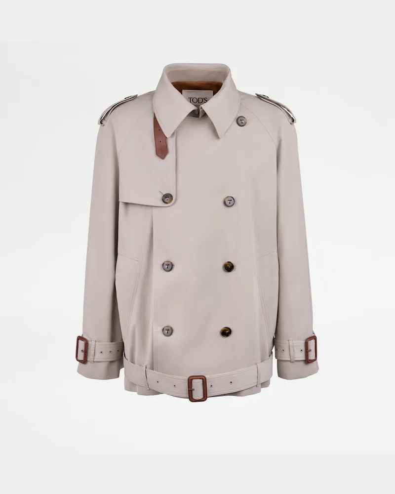TOD'S Kurzer Trenchcoat, CREME, XX - Coat / Trench Creme