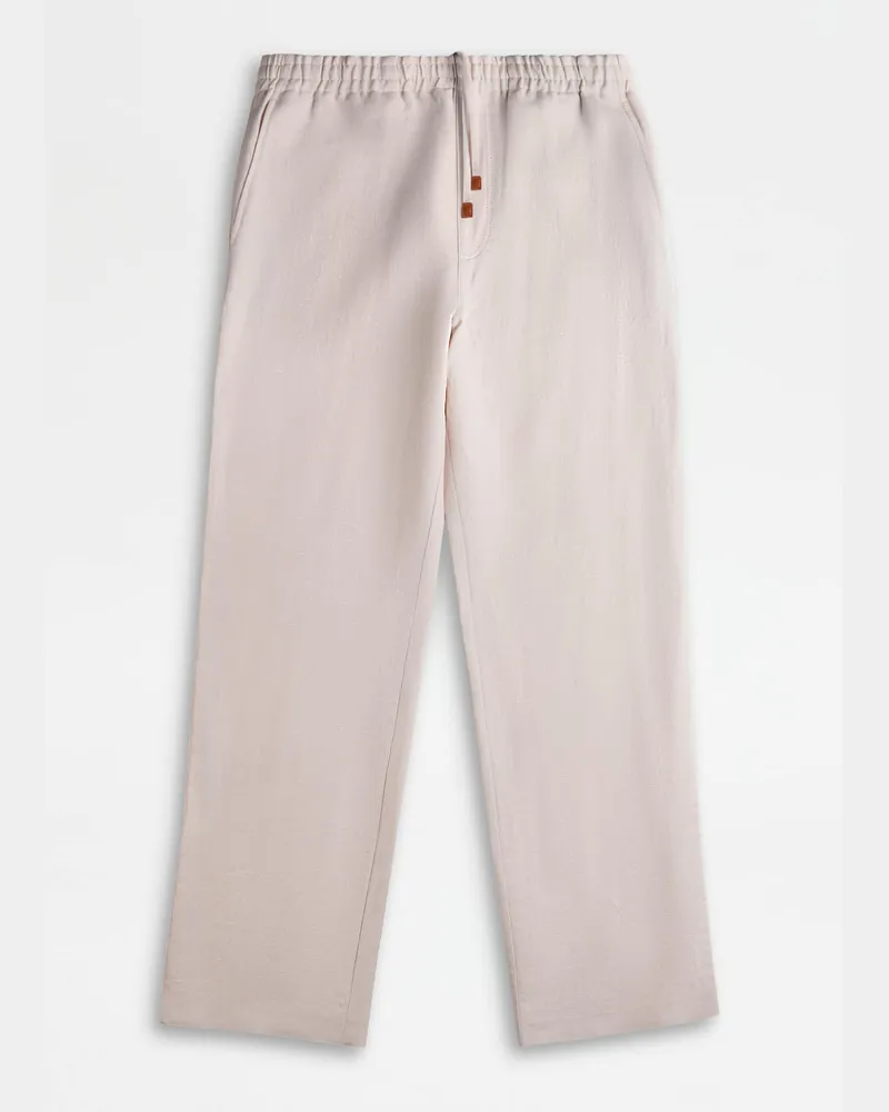 TOD'S Hose aus einer Leinenmischung, CREME Trousers Creme