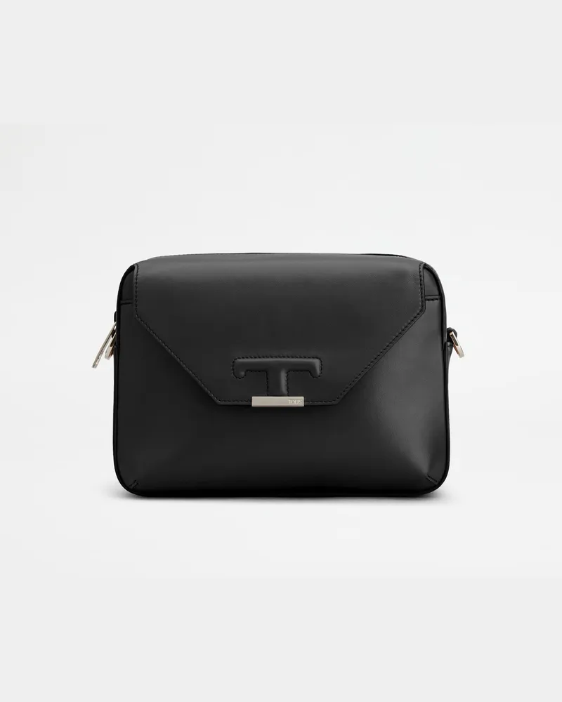 TOD'S Umhängetasche T Timeless aus Leder Mini, SCHWARZ,  - Bags Schwarz