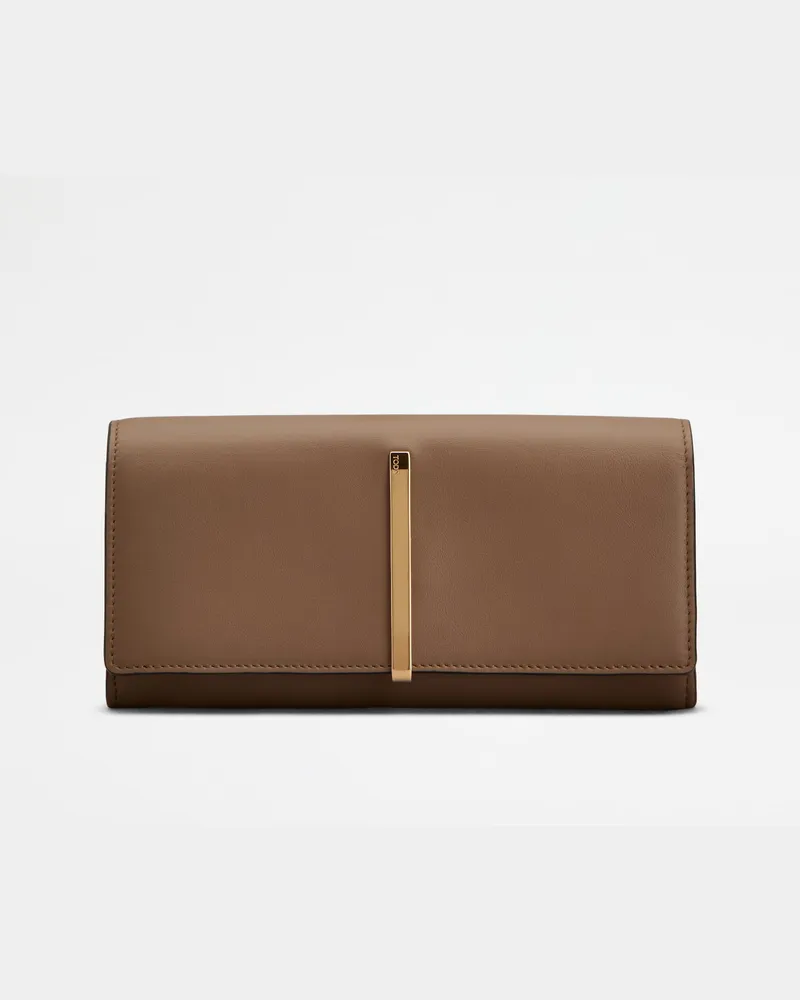 TOD'S Portemonnaie aus Leder, BRAUN,  - Wallets Braun