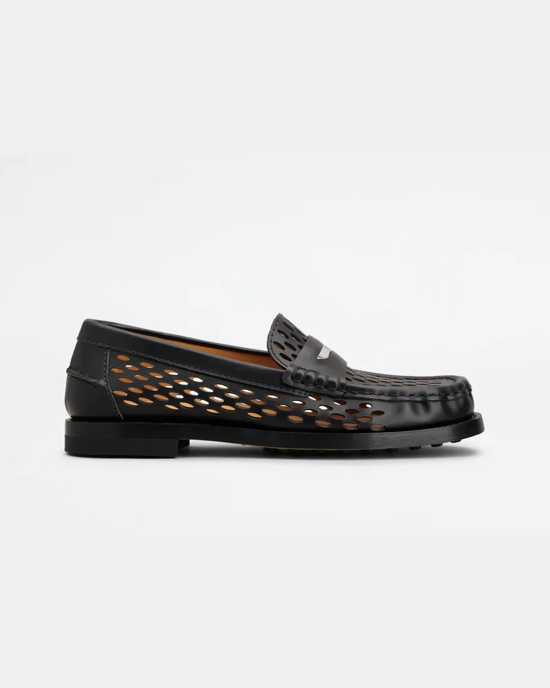 TOD'S Loafers aus Leder, SCHWARZ Shoes Schwarz