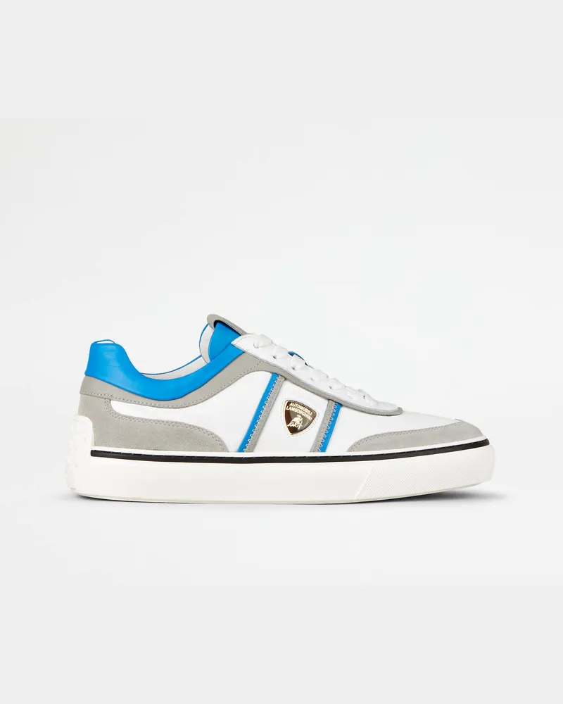TOD'S Sneakers aus Leder, HELLBLAU,WEISS,GRAU Shoes Hellblau