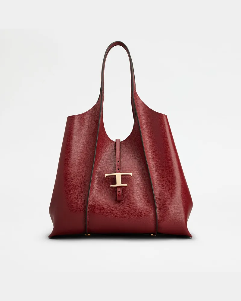 TOD'S Shopper T Timeless aus Leder Medium, ROT,  - Bags Rot