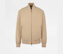 Bomberjacke aus technischem Gewebe, BEIGE Coat / Trench