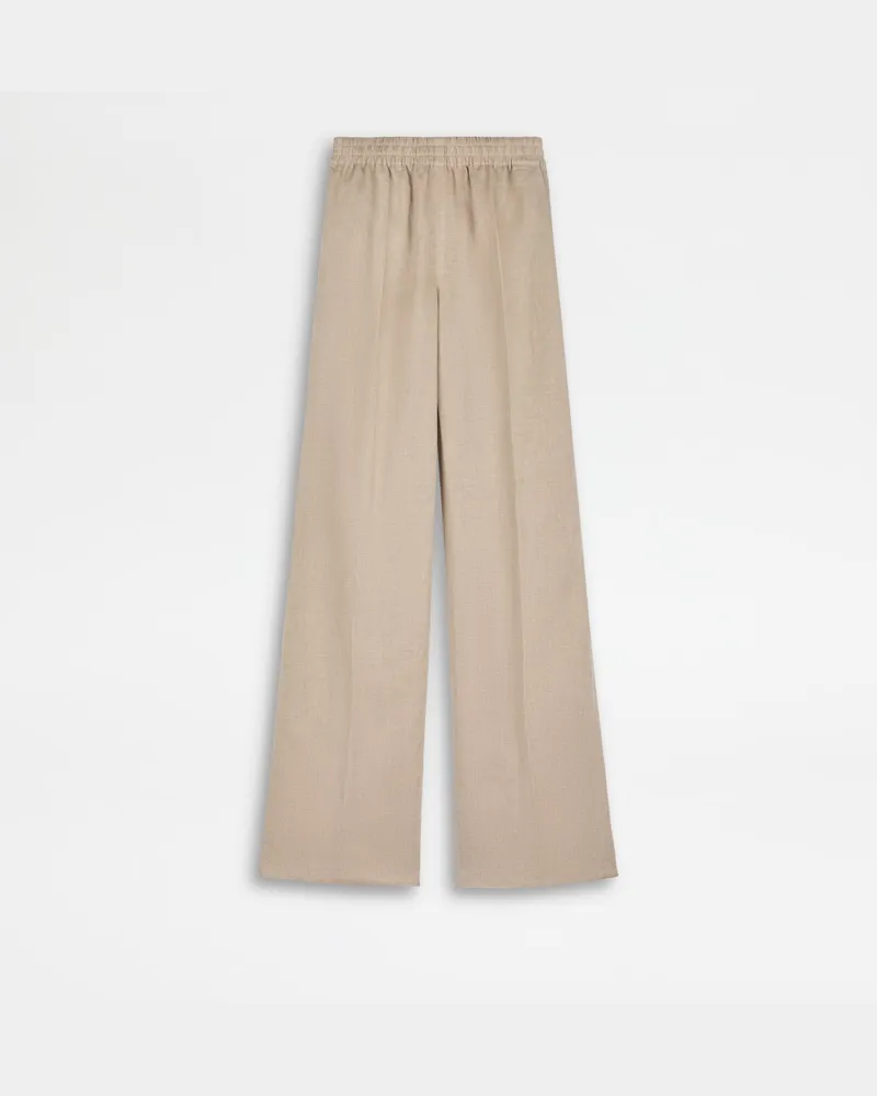 TOD'S Hose aus Leinen, BEIGE Trousers Beige