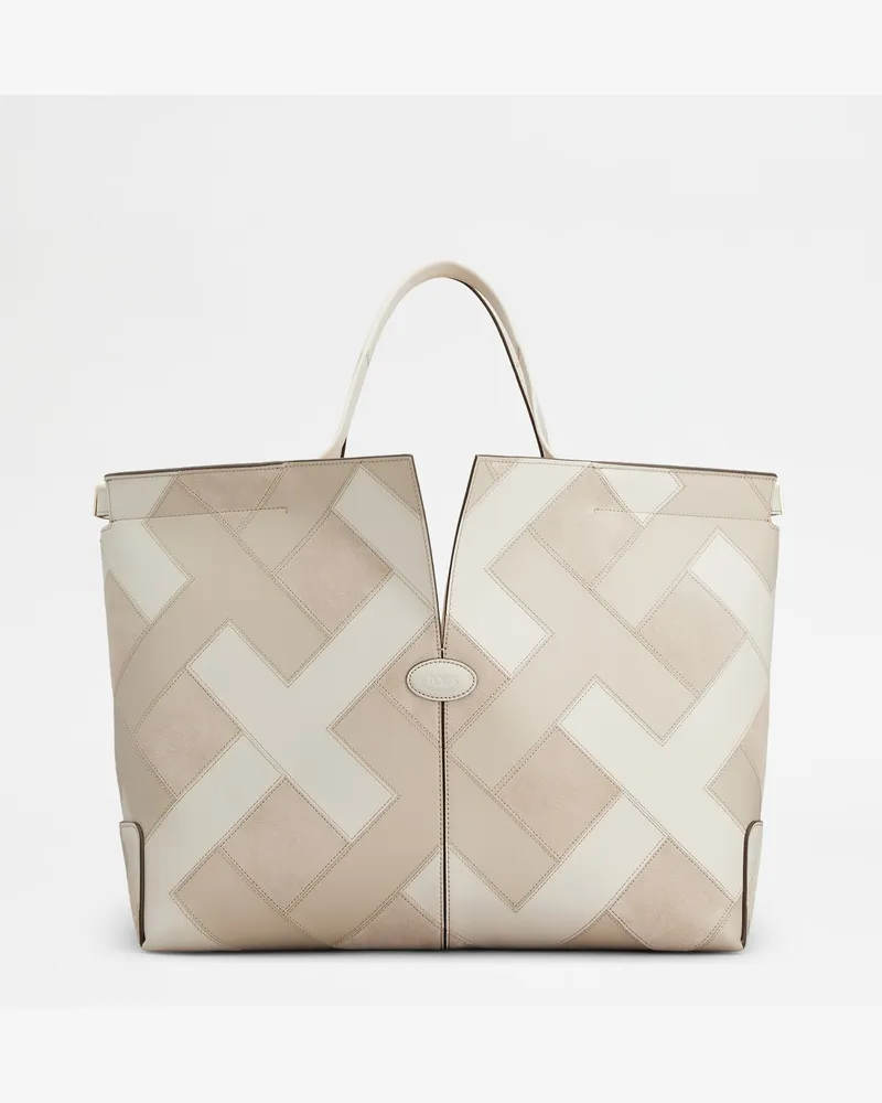 TOD'S Di Bag Folio aus Leder Medium, CREME,BEIGE,  - Bags Creme