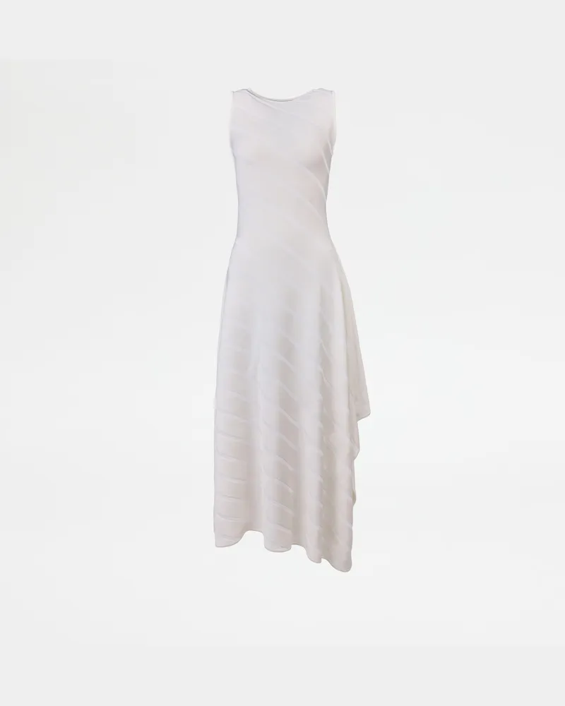 TOD'S Asymmetrisches Kleid aus Viskose, WEISS Clothing Weiss