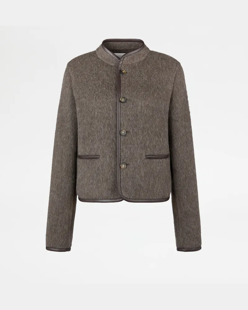 TOD'S Kurze Jacke aus Double-Lamawollstoff, BRAUN Jackets Braun