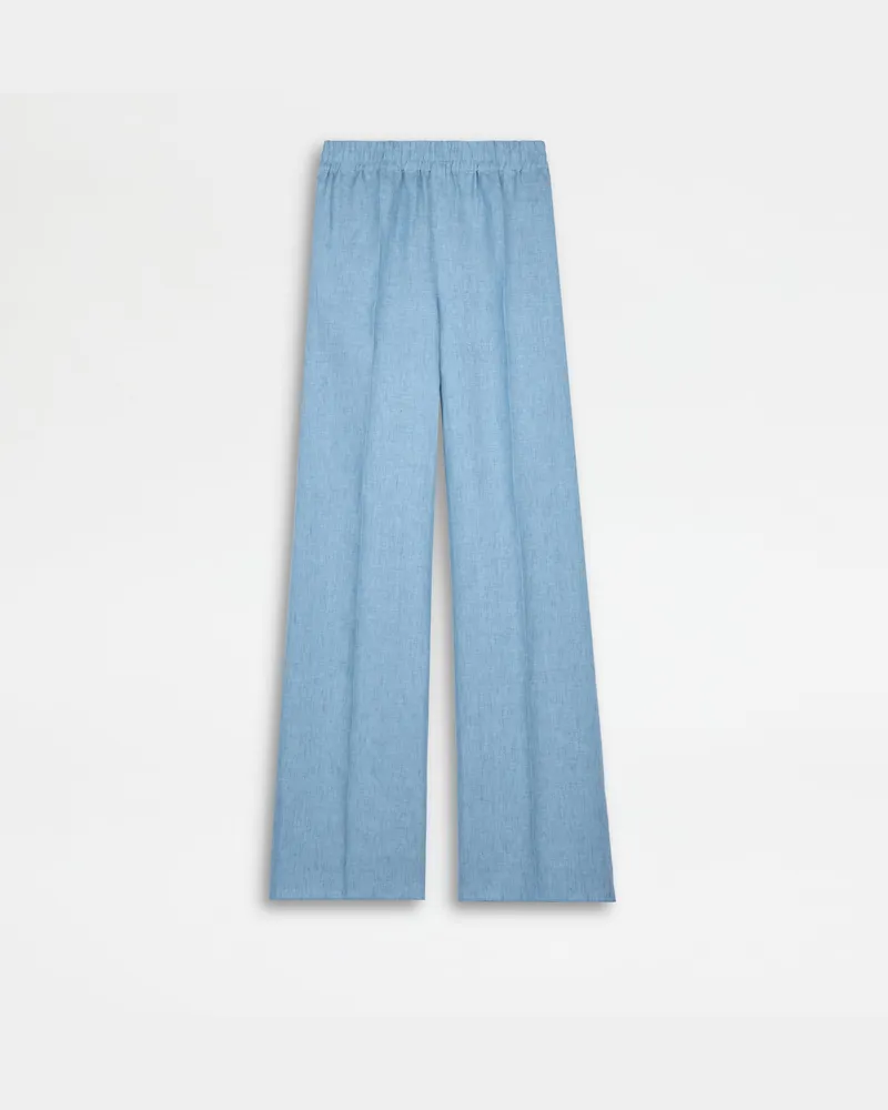 TOD'S Hose aus Leinen, BLAU Trousers Blau