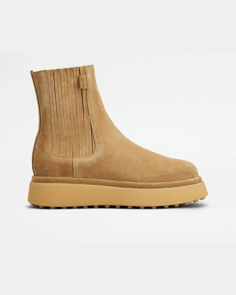 TOD'S Stiefeletten aus Veloursleder, BRAUN Shoes Braun