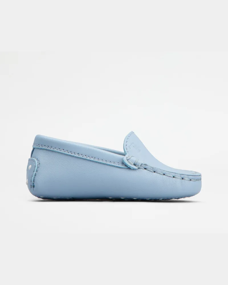TOD'S Mokassins Gommino Junior aus Leder, HELLBLAU Junior Shoes Hellblau