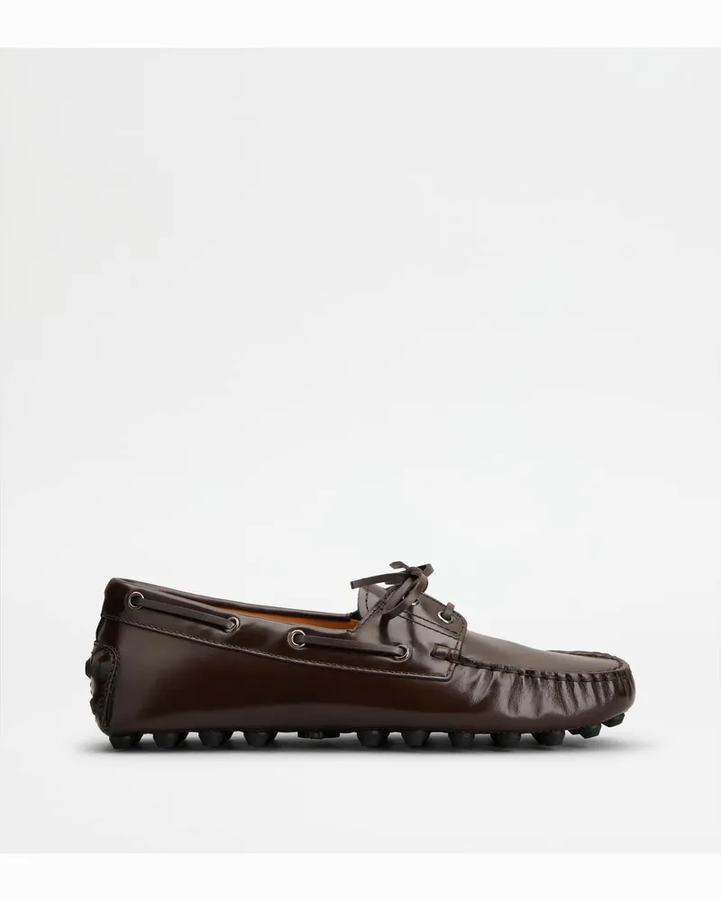 TOD'S Boat-Mokassins Gommino Bubble aus Leder, BRAUN Shoes Braun