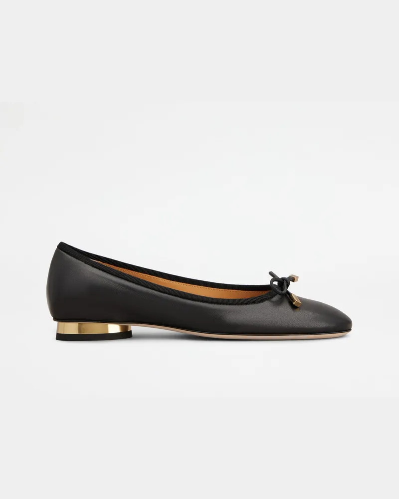 TOD'S Ballerinas aus Nappaleder, SCHWARZ Shoes Schwarz