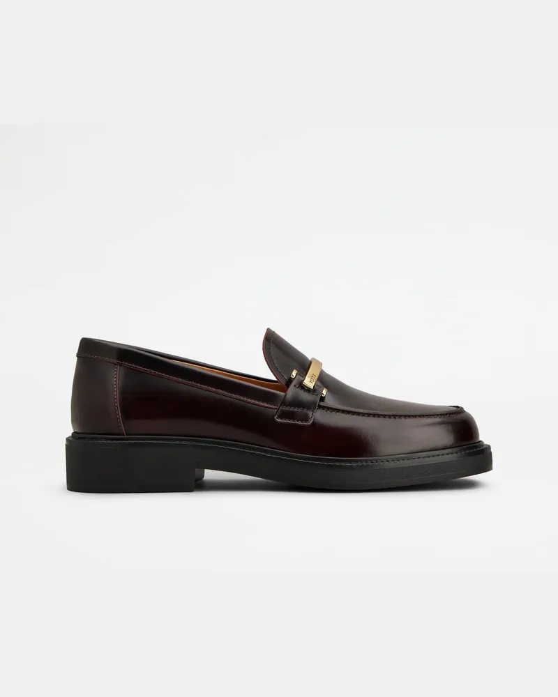 TOD'S Loafers aus Leder, BORDEAUX Shoes Bordeaux