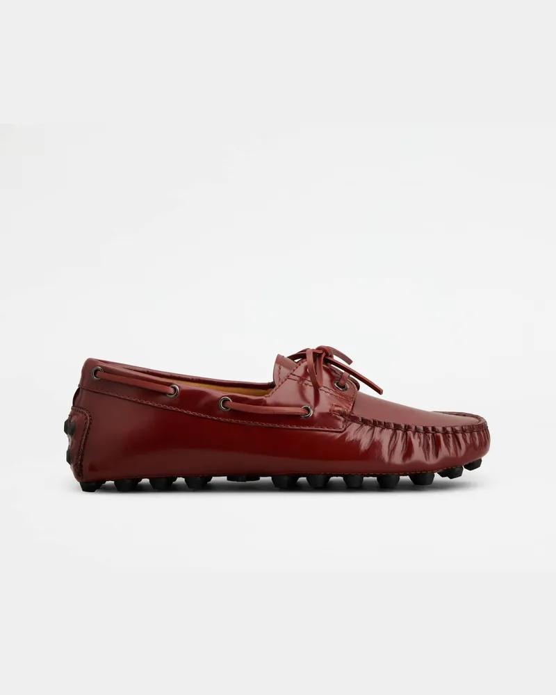 TOD'S Boat-Mokassins Gommino Bubble aus Leder, BORDEAUX Shoes Bordeaux