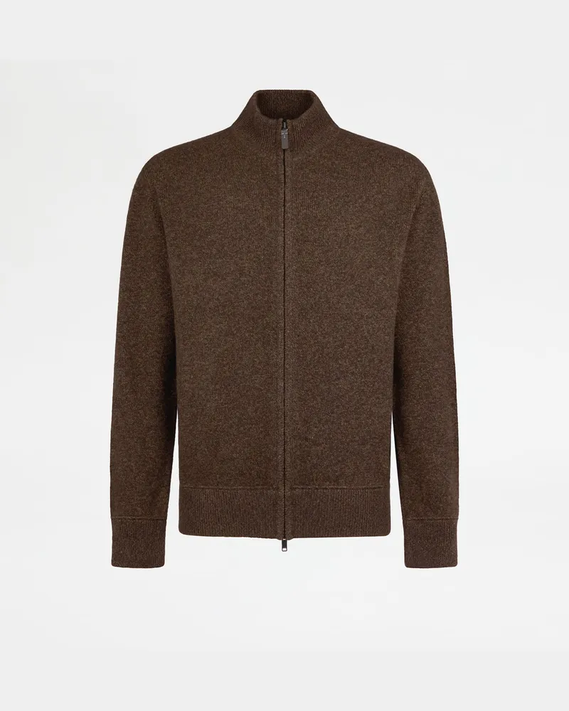 TOD'S Cardigan aus einer Mouliné-Kaschmirmischung, BRAUN, XX - Knitwear Braun