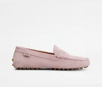 Mokassins Gommino aus Veloursleder, LILA Shoes