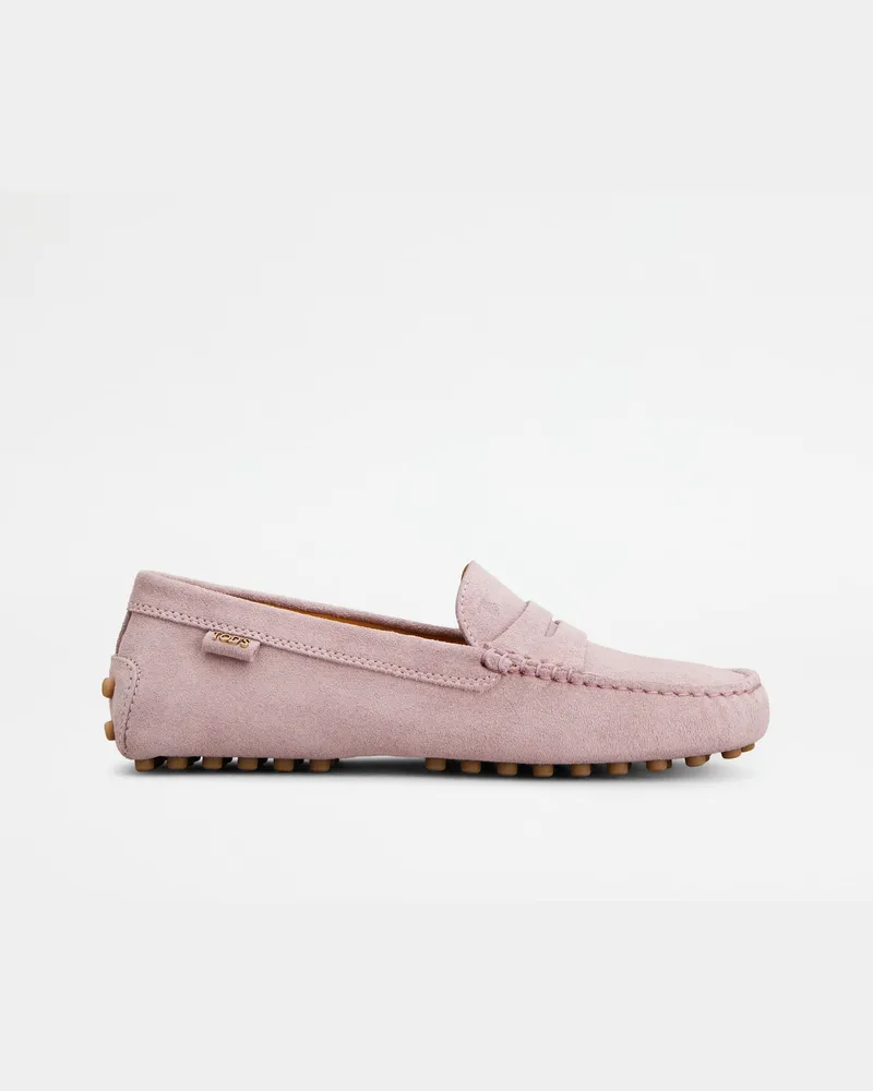 TOD'S Mokassins Gommino aus Veloursleder, LILA Shoes Lila