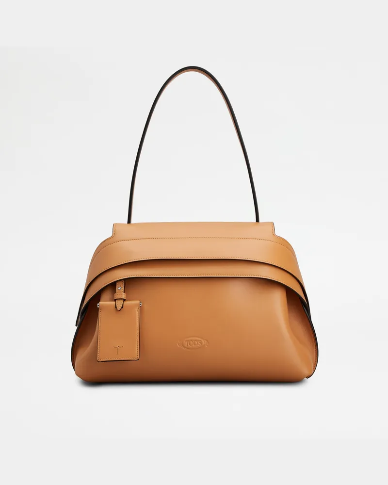 TOD'S Wave Bag aus Leder Small, BRAUN,  - Bags Braun