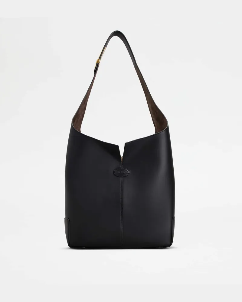 TOD'S Di Bag Folio Schultertasche aus Leder Large, SCHWARZ,  - Bags Schwarz
