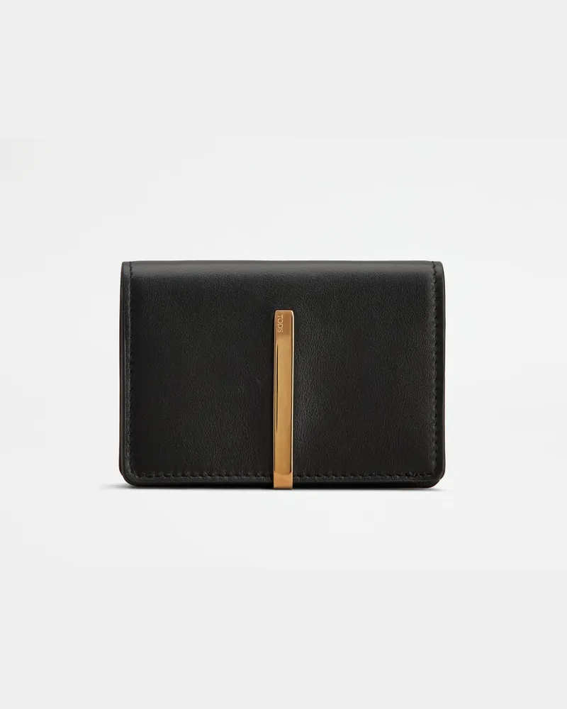 TOD'S Visitenkartenetui aus Leder, SCHWARZ,  - Wallets Schwarz