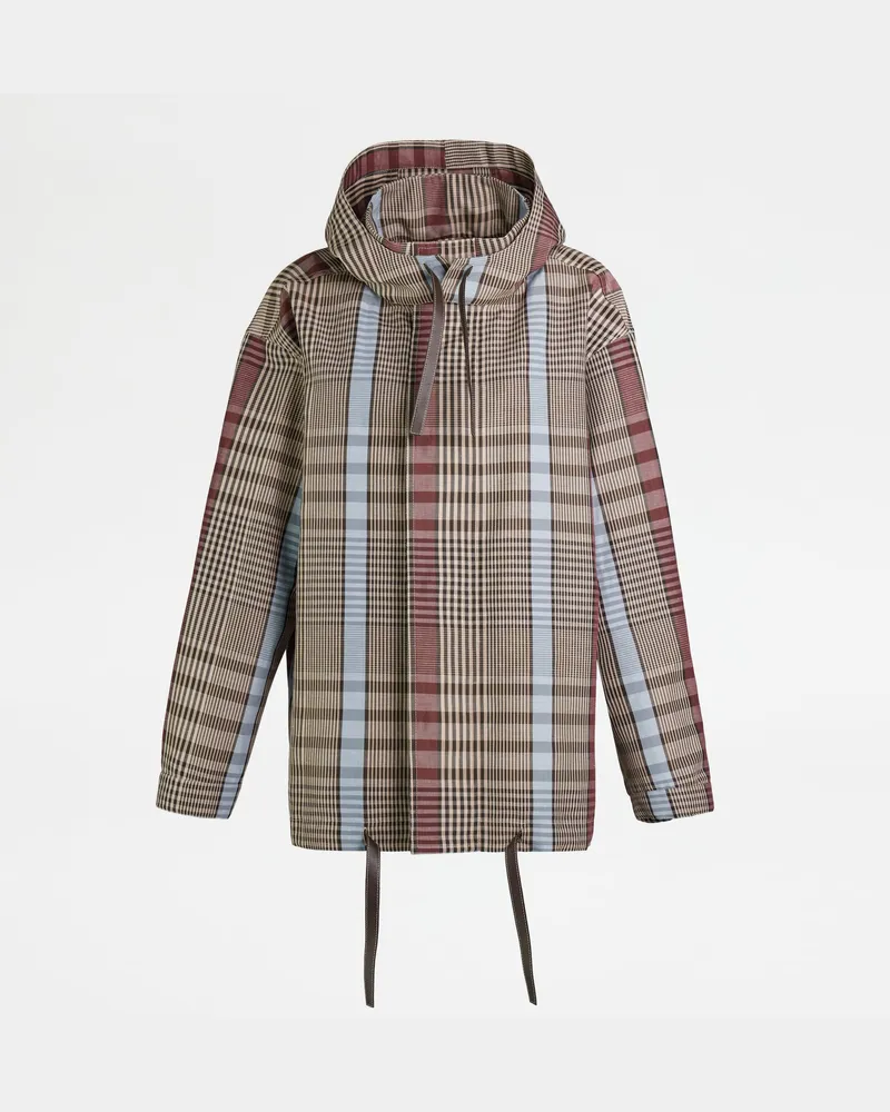 TOD'S Windbreaker aus einer Leinenmischung, HELLBLAU,ROT,BEIGE Coat / Trench Hellblau