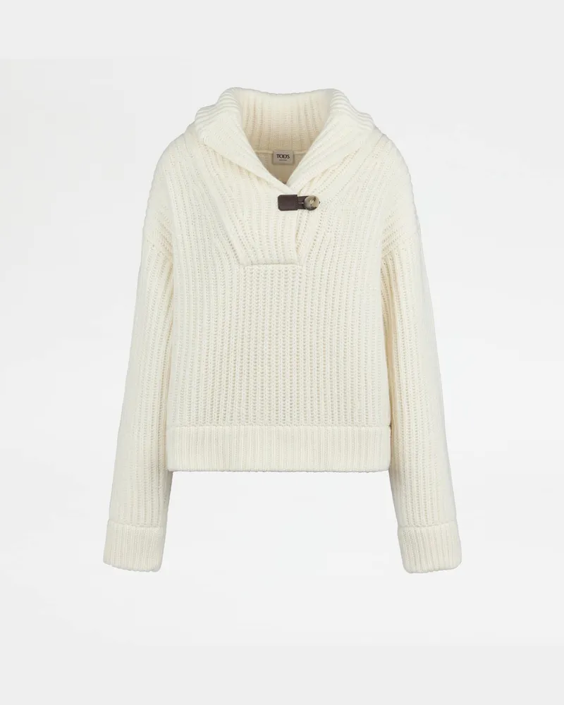 TOD'S Pullover aus Kaschmir, WEISS Knitwear Weiss