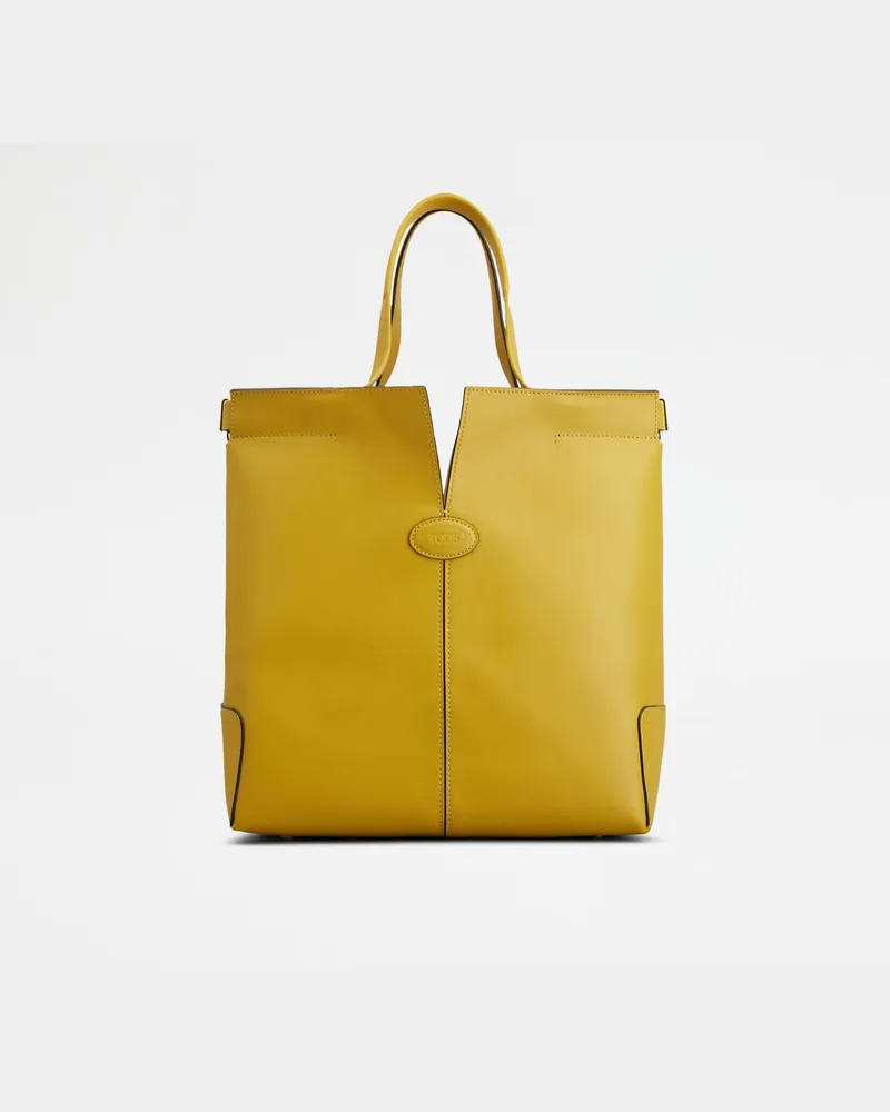 TOD'S Di Bag Folio aus Leder Small, GELB,  - Bags Gelb