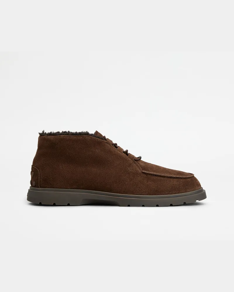 TOD'S Desert Boots aus Veloursleder, BRAUN Shoes Braun
