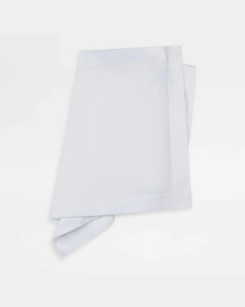 TOD'S Asymmetrischer Rock aus Popeline, WEISS Skirts Weiss