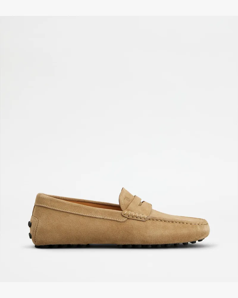 TOD'S Mokassins Gommino aus Veloursleder, BEIGE Shoes Beige