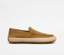 Loafers aus Veloursleder, BRAUN Shoes