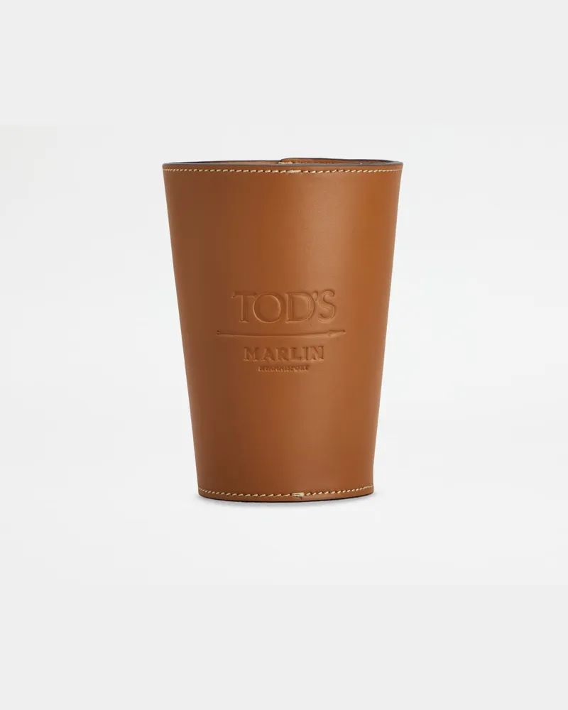 TOD'S Becheretui aus Leder, BRAUN,  - Wallets Braun