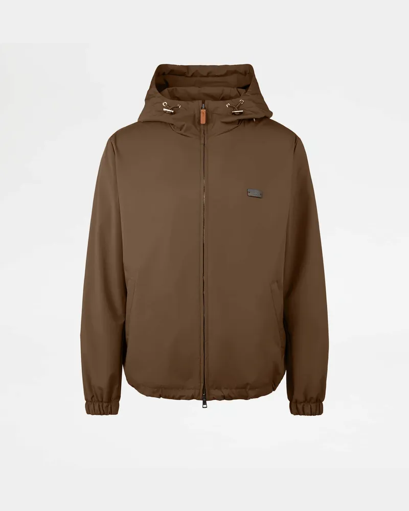 TOD'S Tod Winbreaker aus einem technischen Stoff mit Kapuze, BRAUN Coat / Trench Braun