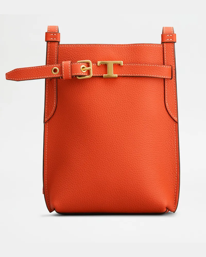TOD'S Handy-Etui aus Leder Large, ORANGE,  - Wallets Orange