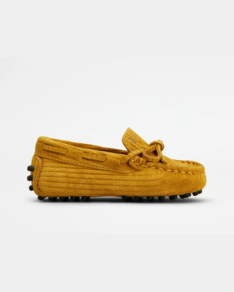 TOD'S Mokassins Gommino Junior aus Veloursleder, GELB Junior Shoes Gelb