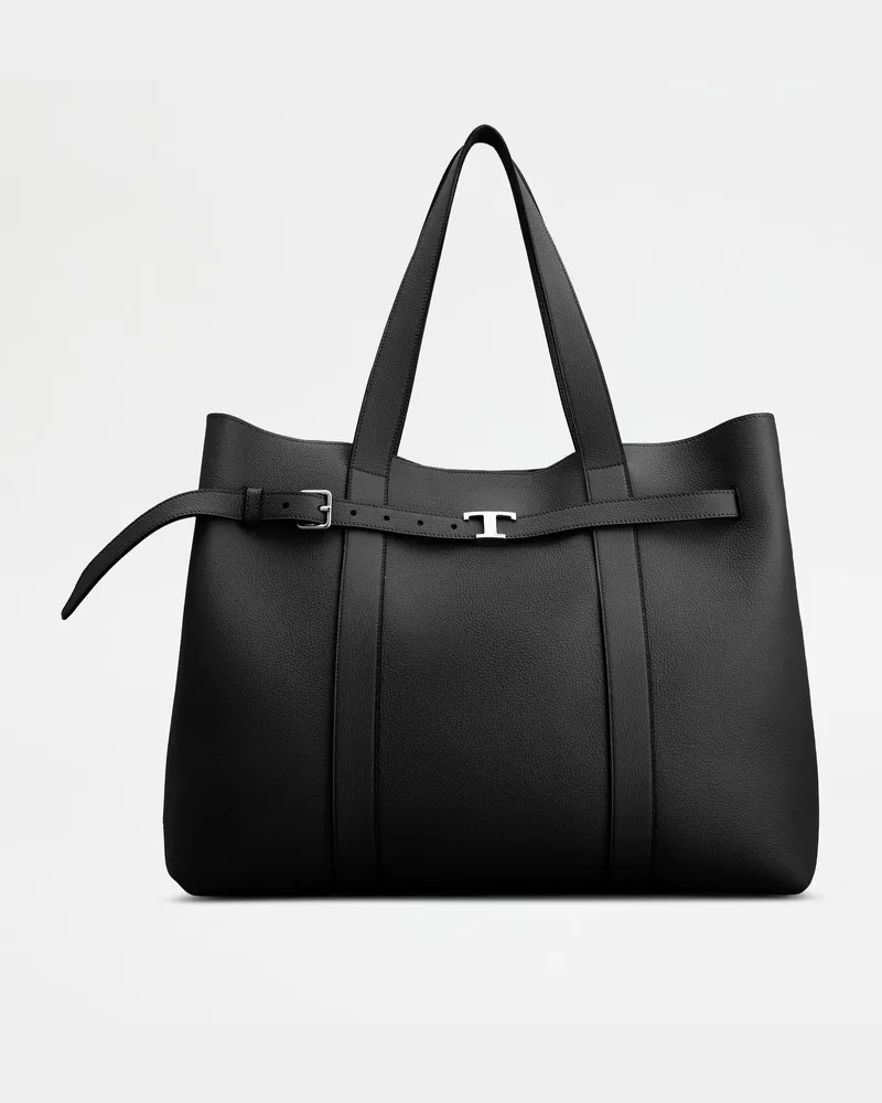 TOD'S Shopper aus Leder Large, SCHWARZ,  - Bags Schwarz